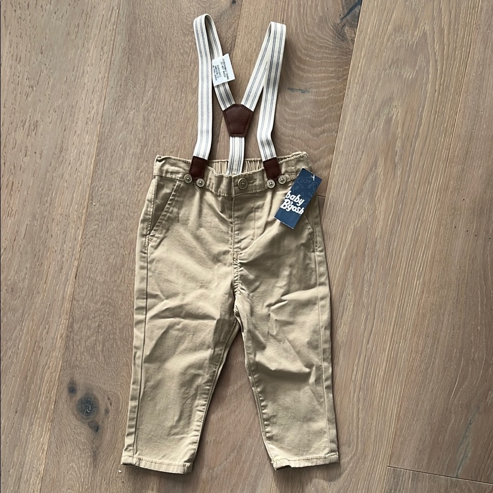 Baby B’Gosh Tan Suspender Pants